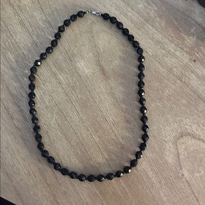 Smaller Shorter Black beaded Necklace
